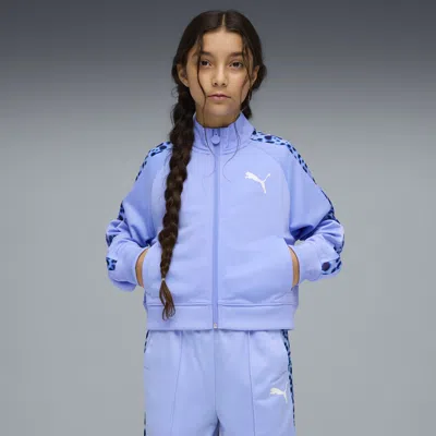 Puma Animal T7 Big Kids' Relaxed Track Jacket In Blue