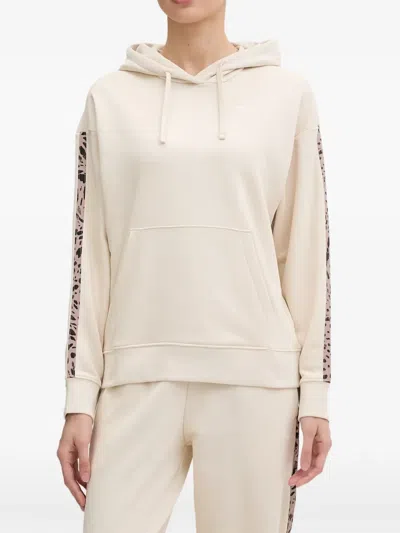 Puma Animal-print Logo-embroidered Hoodie In Neutral