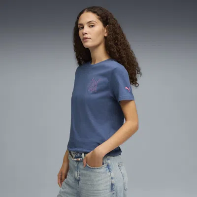 Puma Animated Women's T-shirt In Blue