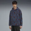 Puma Aop Fleece Hoodie Men In Blue