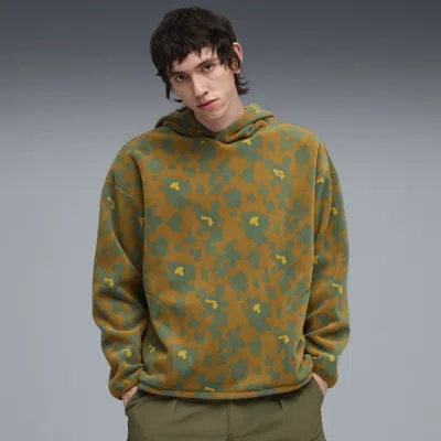 Puma Aop Fleece Hoodie Men In Green