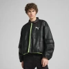 Puma X A$ap Rocky Reversible Leather Jacket In Black