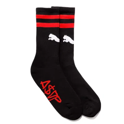 Puma $ap Rocky X  Men's Half-terry Crew Socks (1 Pair) In Black