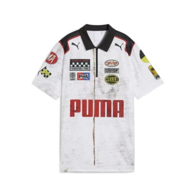 Puma $ap Rocky X  Team Zip Polo Shirt In White