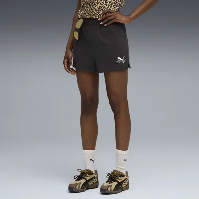 Puma $ap Rocky X  Women's Jersey Shorts In Black