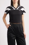 Puma Archive Football Crop Polo In  Black- White