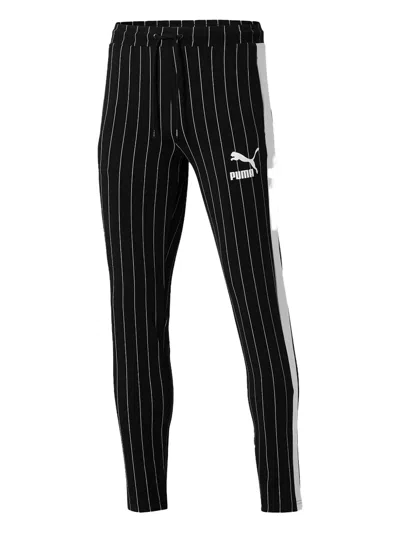 Puma Archive Pinstripe T7 Track Pants In Black