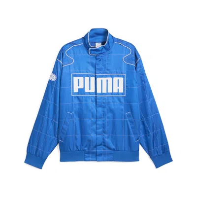 Puma Archive Seasonal Relaxed Racer Jacket Unisex In Blue