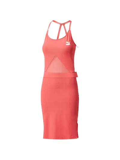 Puma Archive T7 Midi Dress In Pink