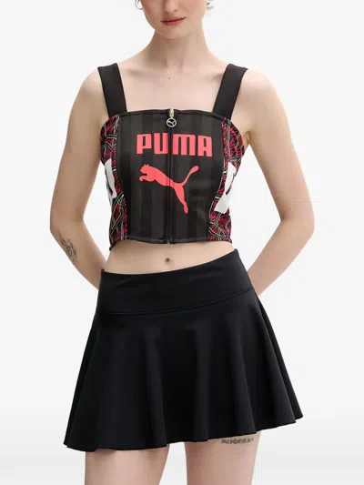 Puma Archive Zip-up Top In Black