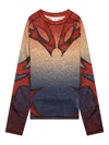 Puma Aries-print Long-sleeved T-shirt In Neutral
