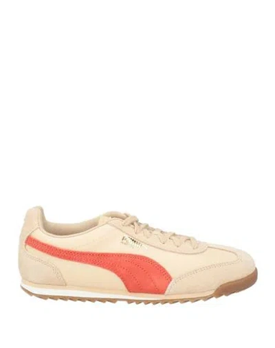 Puma Arizona Nylon Woman Sneakers Sand Size 6.5 Textile Fibers, Leather In Multi