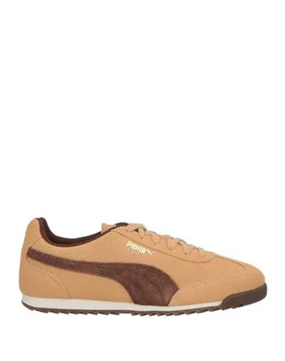 Puma Arizona Sd Woman Sneakers Camel Size 8.5 Leather In Multi