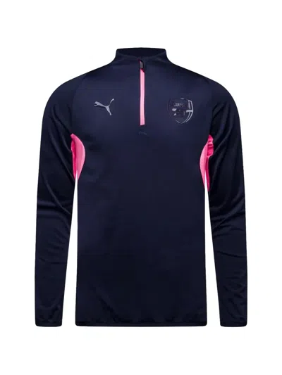 Puma Arsenal Fc 1/4 Zip Sweater In Blue