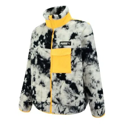 Puma Art Of Sherpa Zip Jacket 'white' In Multi