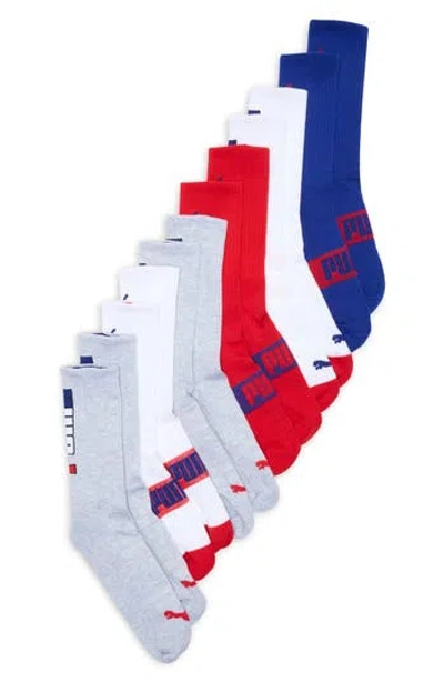 Puma Assorted 6-pack Crew Socks In Multi