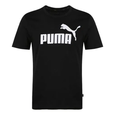 Puma Athleisure Casual Sports Round Neck Short Sleeve Black In Multi