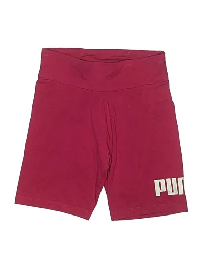 Pre-owned Puma Athletic Shorts In Burgundy