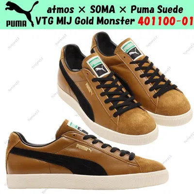 Pre-owned Puma Atmos × Soma ×  Suede Vtg Gold Monster 401100-01 Men's Size