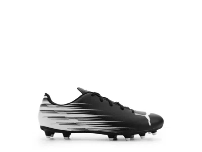 Puma Attacanto Firm, Artificial Ground Soccer Cleats (toddler/little Kid/big Kid) Kids Shoes Black/white  In Multi