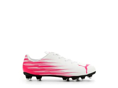 Puma Attacanto Firm, Artificial Ground Soccer Cleats (toddler/little Kid/big Kid) Kids Shoes White/ravish