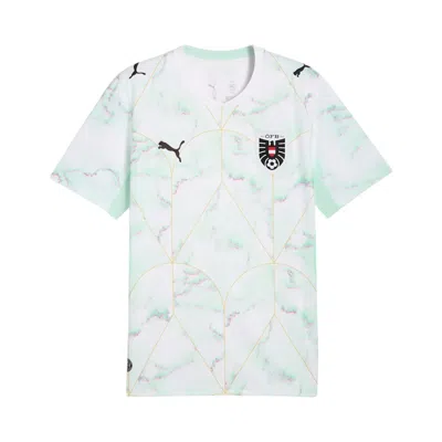 Pre-owned Puma Austria 2026 Away Kit Men ' White-mint Melt' | Men's Size Xs