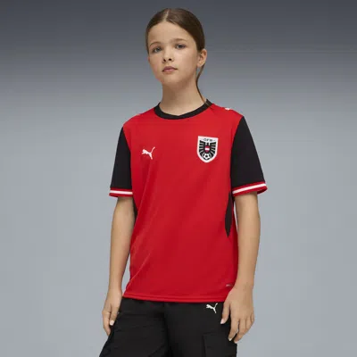 Puma Austria Home Big Kids' Soccer Jersey In Red