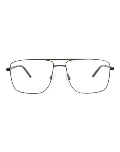 Puma Aviator-style Metal Optical Frames Man Eyeglass Frame Grey Size 58 Metal In Gray
