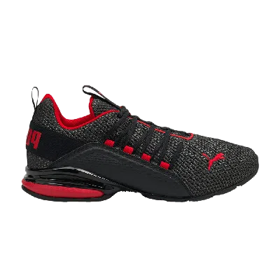 Pre-owned Puma Axelion Ls 'black High Risk Red'
