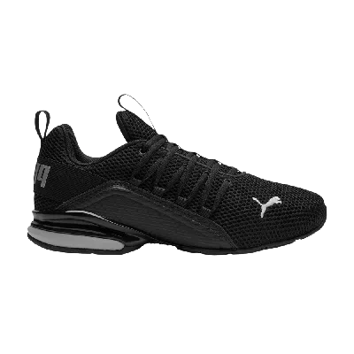 Pre-owned Puma Axelion Ls 'black Metallic Silver'