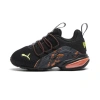 Puma Axelion Mesh Full Throttle Toddlers' Sneakers In Black-flame Flicker-lime Smash