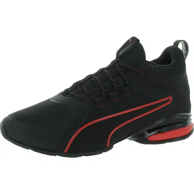 Puma Axelion Mid Mens Knit Fitness Athletic And Training Shoes In Multi
