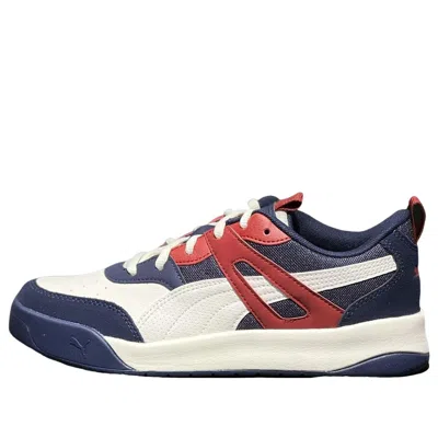Puma Backcourt Trainers 'navy Burgundy' In White