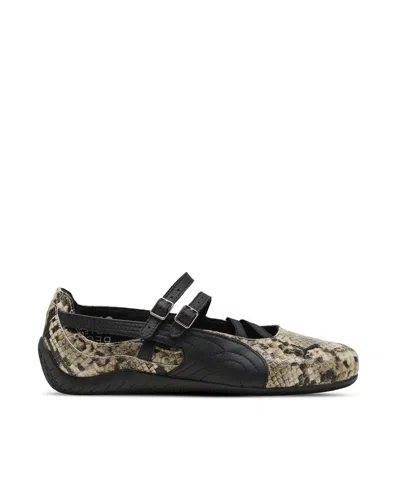Puma Ballerine Speedcat Snake Print Black In Animal Print