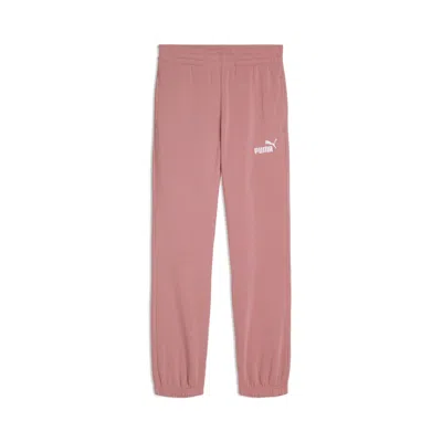 Puma Basic Essentials Big Kids' Fleece Joggers Pant In Pink