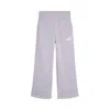 Puma Basic Essentials Big Kids' Wide Leg Fleece Pants In Purple