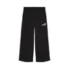 Puma Basic Essentials Little Kids' Wide Leg Fleece Pants In Black
