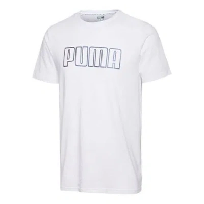 Puma Basic Logo Tee 'white Black'