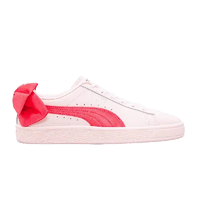 Pre-owned Puma Basket Bow Patent Jr 'paradise Pink'