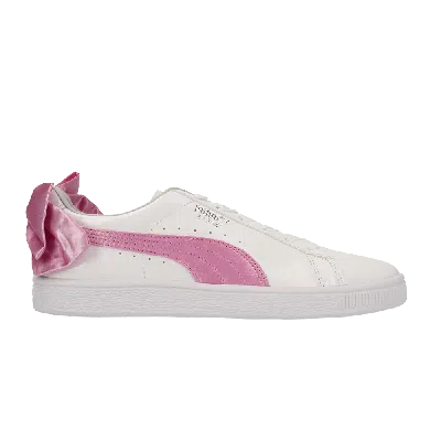 Pre-owned Puma Basket Bow Patent Jr 'white Orchid'