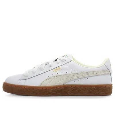 Puma Basket Classic Rubber Retro Low Top Casual Skate Shoes Unisex White