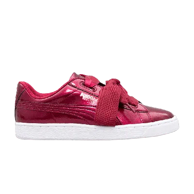 Pre-owned Puma Basket Heart Glam Jr 'tibetan Red'