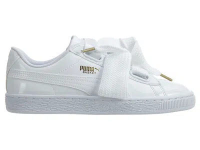 Pre-owned Puma Basket Heart Patent (women's) Sneakers In  White