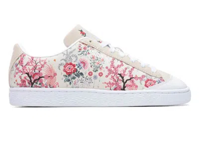 Pre-owned Puma Basket Liberty Floral (women's) Sneakers In Birch/white