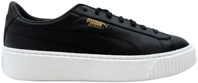 Pre-owned Puma Basket Platfrom Core (women's) Sneakers In  Black/gold In Multi