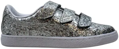 Pre-owned Puma Basket Starp Glitter (women's) Sneakers In Silver
