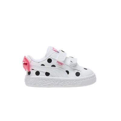 Pre-owned Puma Basket Toddler 'bow Polka Dots' | White | Infant Size 9