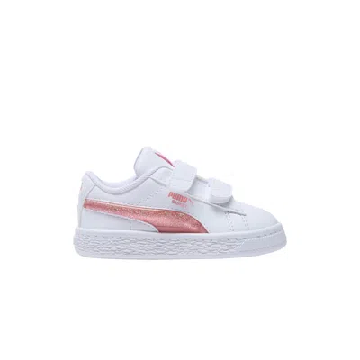 Pre-owned Puma Basket Toddler 'glitter' | White | Infant Size 5