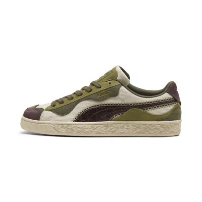 Puma Basket Trippy Camo Sneakers Unisex In Green