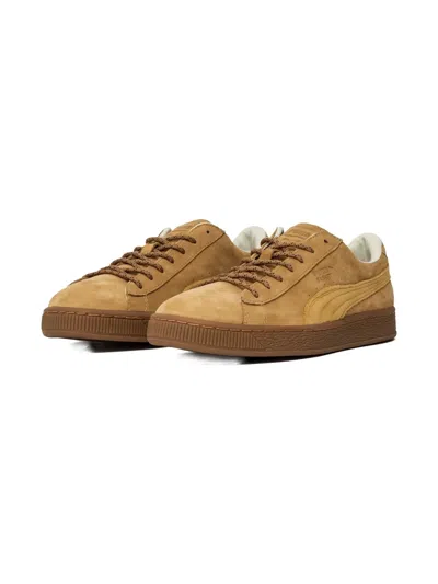 Puma Kids' Basket Winterized Taffy Gs "caramel Candy" Sneakers In Brown